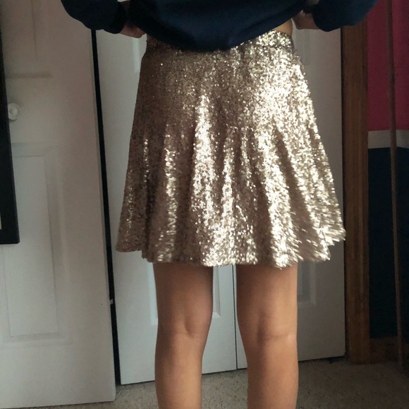 Gold Sequenced Skirt - Picture 7 of 8